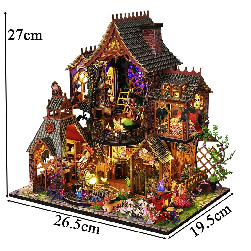 «Magic Spirit Cottage» – 3D Puzzle & DIY Wooden Mini Dollhouse Kit