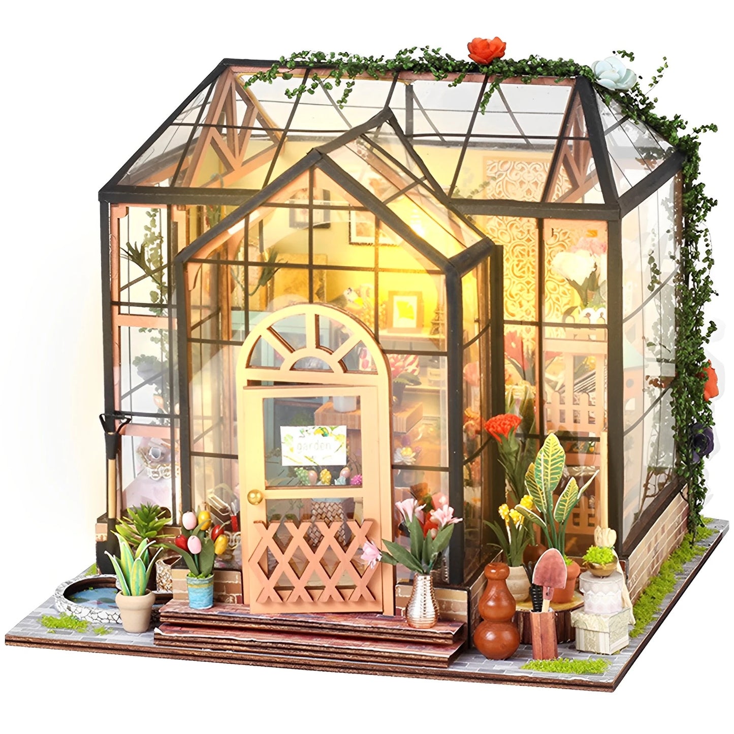 «Garden House» – 3D Puzzle & DIY Wooden Mini Dollhouse Kit