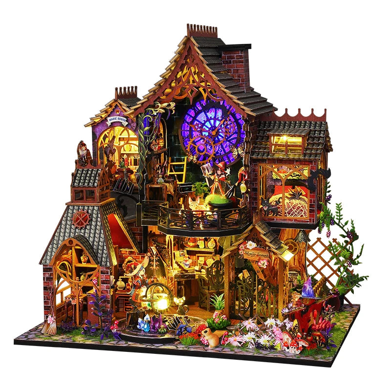 «Magic Spirit Cottage» – 3D Puzzle & DIY Wooden Mini Dollhouse Kit