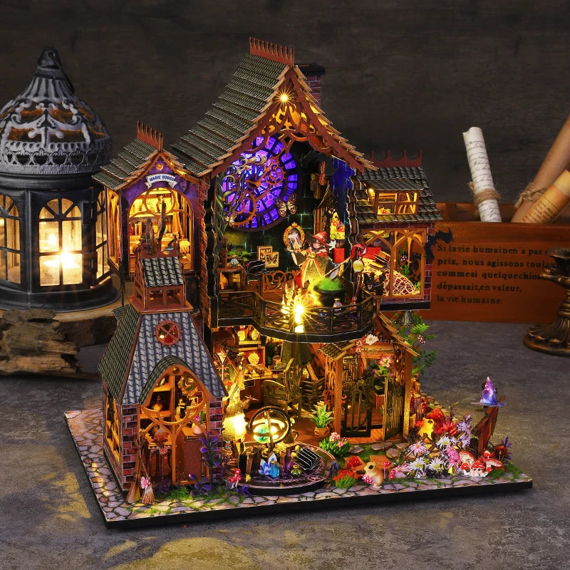 «Magic Spirit Cottage» – 3D Puzzle & DIY Wooden Mini Dollhouse Kit