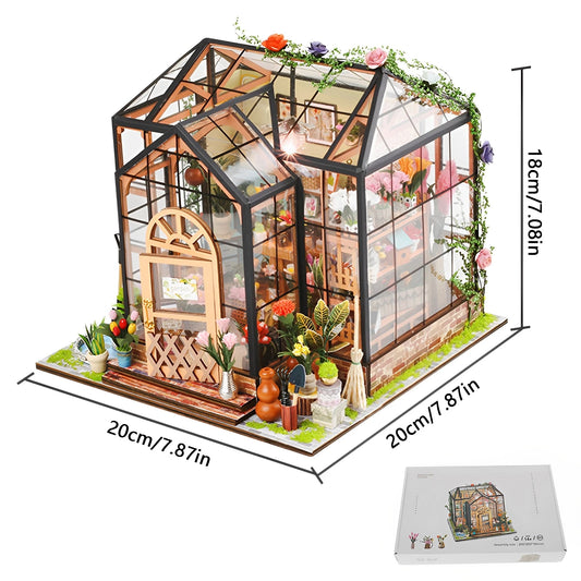 «Garden House» – 3D Puzzle & DIY Wooden Mini Dollhouse Kit