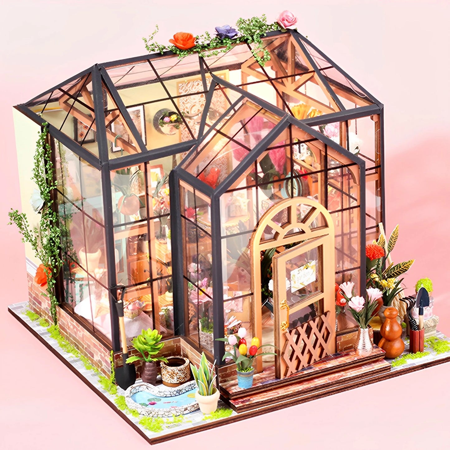 «Garden House» – 3D Puzzle & DIY Wooden Mini Dollhouse Kit