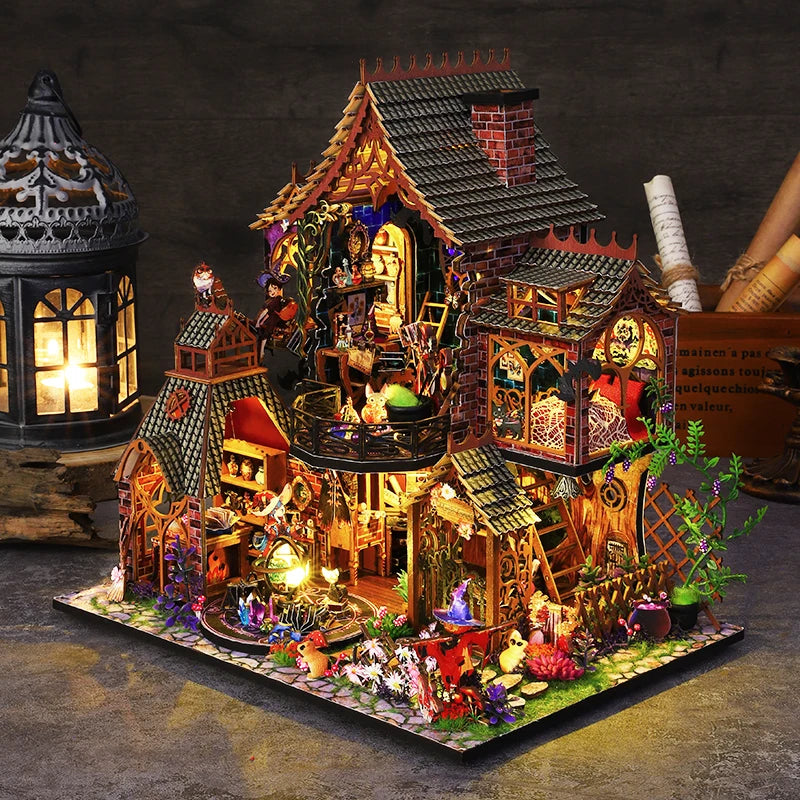 «Magic Spirit Cottage» – 3D Puzzle & DIY Wooden Mini Dollhouse Kit