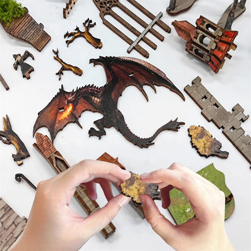 «Spirit Valley of the Magic Ring» – DIY Wooden Book Nook & 3D Puzzle Kit